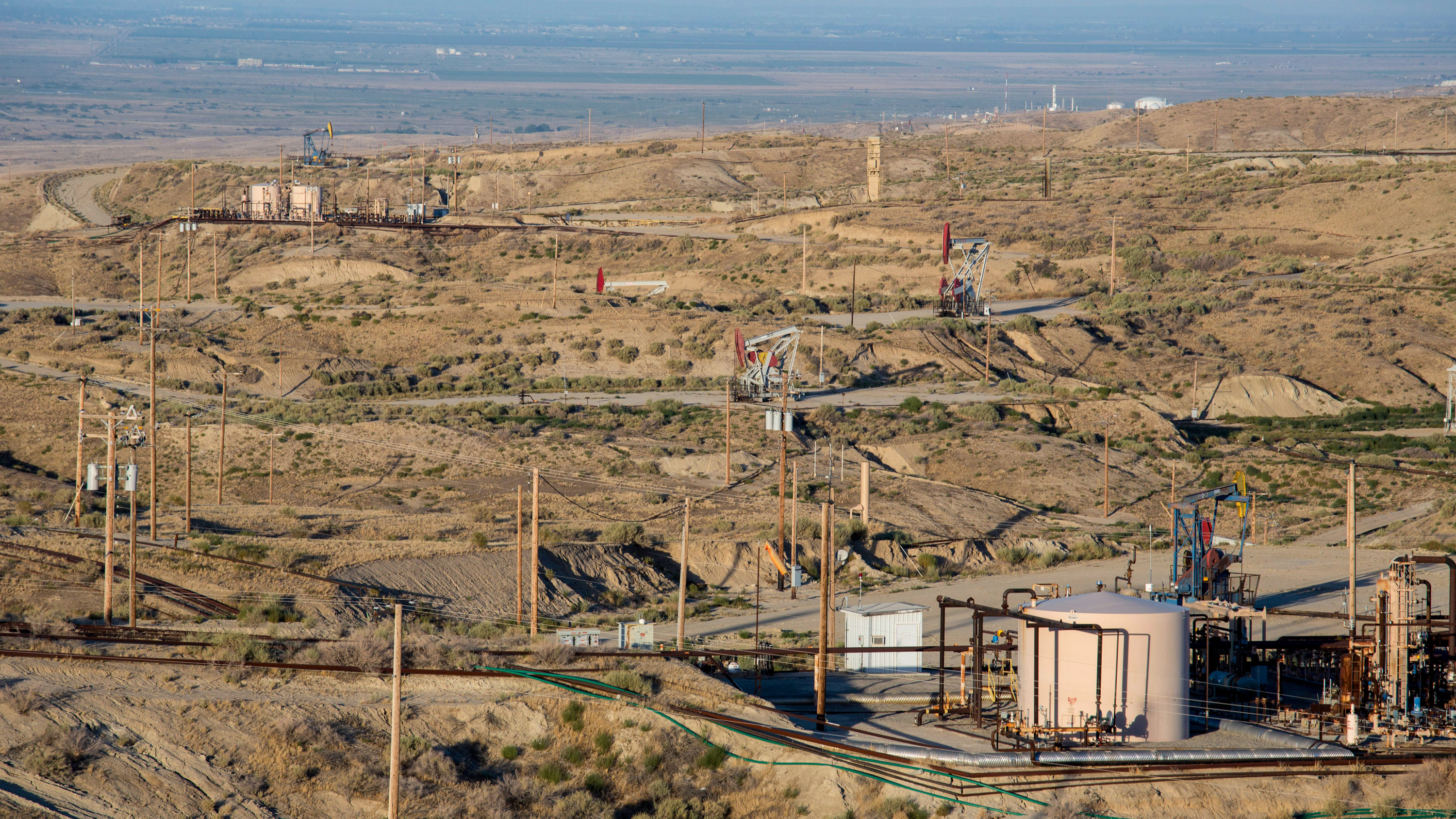 El yacimiento petrolífero de Elk Hills en el condado de Kern, California