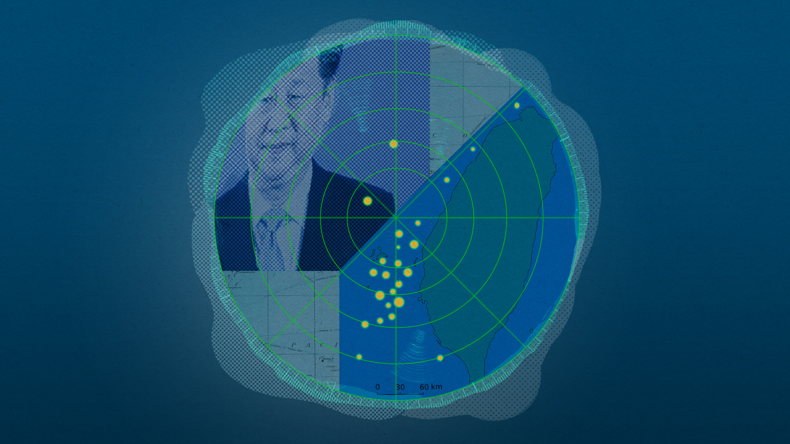 Xi Jinping, presidente de China, sobre un fondo que simula un radar