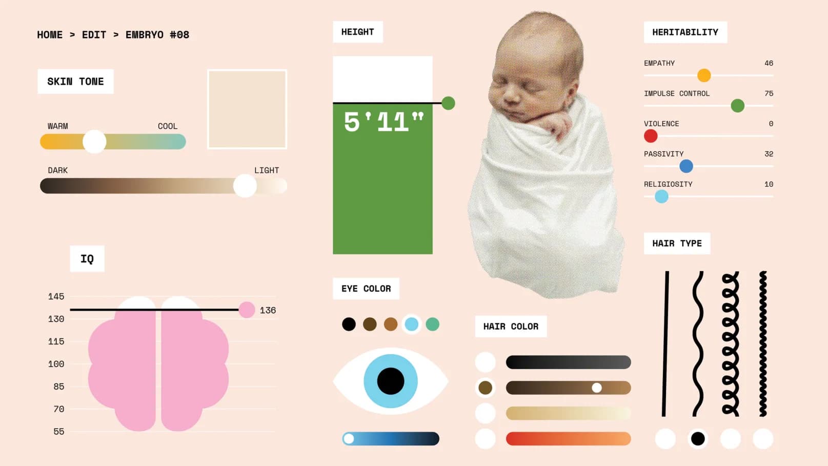 El dilema ético de crear bebés genéticamente perfectos