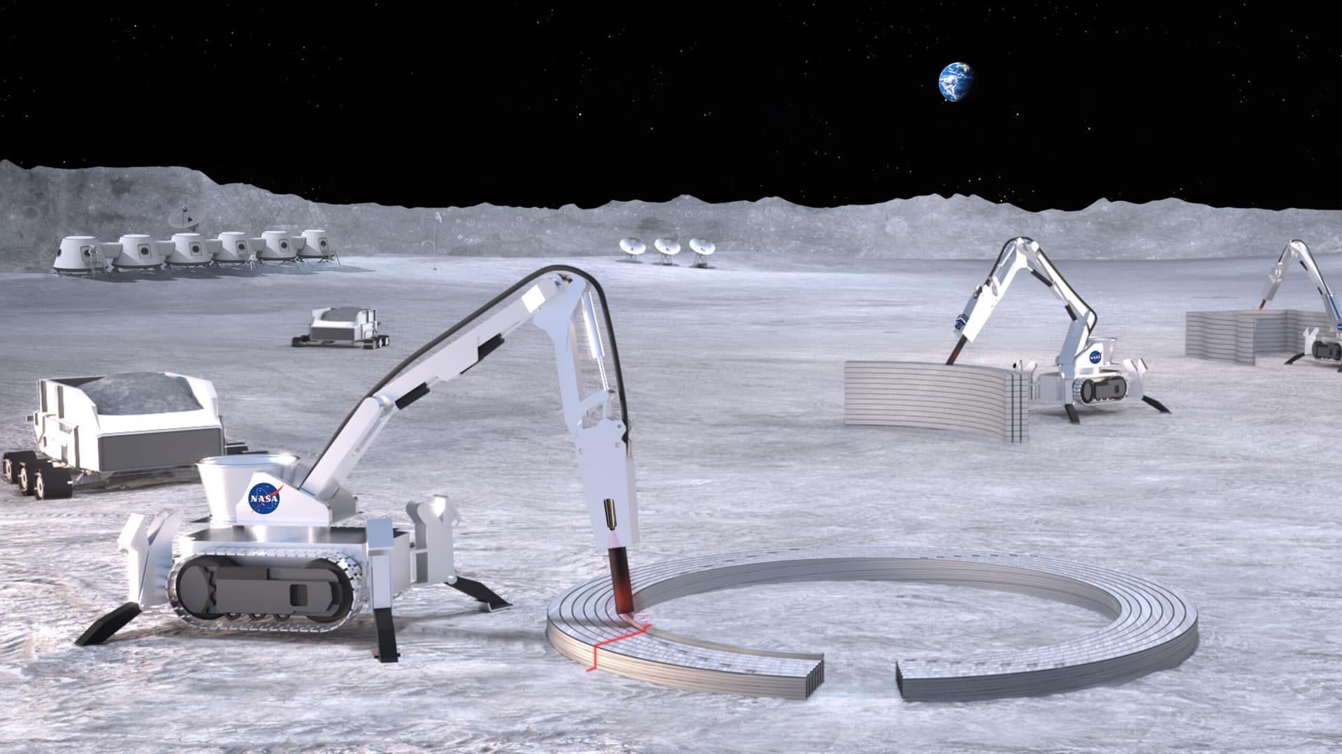 Objetivo: edificar la luna con cemento sin agua